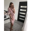 Šaty košilové oversize krátký rukáv dámské (M/L//XL ONE SIZE) ITALSKÁ MÓDA IM422525/DR (Velikost M/L, Barva Černá)