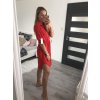 Šaty košilové oversize krátký rukáv dámské (M/L//XL ONE SIZE) ITALSKÁ MÓDA IM422525/DR (Velikost M/L, Barva Černá)