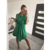 Šaty košilové oversize krátký rukáv dámské (M/L//XL ONE SIZE) ITALSKÁ MÓDA IM422525/DR (Velikost M/L, Barva Černá)