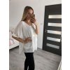 Tunika/halenka krátký rukáv s přívěškem šifon dámské (L/XL/2XL ONE SIZE) ITALSKÁ MÓDA IM422500/DR