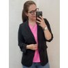Sako elegantní dlouhý rukáv dámské (XL-2XL-3XL-4XL) ITALSKÁ MÓDA IMWT22m2-m10204/DR (Velikost XL, Barva Černá)