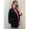 Sako elegantní dlouhý rukáv dámské (XL-2XL-3XL-4XL) ITALSKÁ MÓDA IMWT22m2-m10204/DR (Velikost XL, Barva Černá)