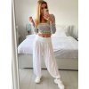Kalhoty aladinky harémky dlouhé dámské (M/L ONE SIZE) ITALSKÁ MÓDA IMD22212/DR (Velikost M/L, Barva tmavě modrá)