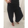 Kalhoty aladinky harémky dlouhé dámské (M/L ONE SIZE) ITALSKÁ MÓDA IMD22212/DR (Velikost M/L, Barva tmavě modrá)