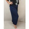 Kalhoty aladinky harémky dlouhé dámské (M/L ONE SIZE) ITALSKÁ MÓDA IMD22212/DR (Velikost M/L, Barva tmavě modrá)
