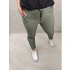 Kalhoty strečové dlouhé dámské (XL/2XL ONE SIZE) ITALSKá MODA IM422198LH (Velikost XL/2XL, Barva béžová)