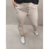 Kalhoty strečové dlouhé dámské (XL/2XL ONE SIZE) ITALSKá MODA IM422198LH (Velikost XL/2XL, Barva béžová)
