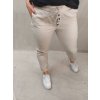 Kalhoty strečové dlouhé dámské (XL/2XL ONE SIZE) ITALSKá MODA IM422198LH (Velikost XL/2XL, Barva béžová)