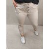 Kalhoty strečové dlouhé dámské (XL/2XL ONE SIZE) ITALSKá MODA IM422198LH (Velikost XL/2XL, Barva béžová)