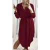 Šaty košilové dlouhý rukáv dámské (S/M/L ONE SIZE) ITALSKÁ MÓDA IMWB22192/DR