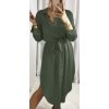 Šaty košilové dlouhý rukáv dámské (S/M/L ONE SIZE) ITALSKÁ MÓDA IMWB22192/DR