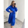 Šaty košilové dlouhý rukáv dámské (S/M ONE SIZE) ITALSKÁ MÓDA IMPBR22H2671-R3/DR (Velikost S/M/L, Barva Černá)