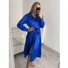 Šaty košilové dlouhý rukáv dámské (S/M ONE SIZE) ITALSKÁ MÓDA IMPBR22H2671-R3/DR (Velikost S/M/L, Barva Černá)