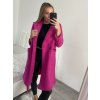 Kabát beránkový flaušový dlouhý rukáv dámský (S/M/L ONE SIZE) ITALSKÁ MÓDA IMT22017/DR (Velikost M/L, Barva béžová)