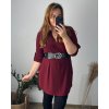 Tunika 3/4 rukáv dámská (XL/2XL ONE SIZE) ITALSKá MóDA IM322STELA/DR