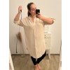 Košile prodloužená/šaty košilové s páskem dlouhý rukáv dámské nadrozměr (XL/2XL ONE SIZE) ITALSKÁ MÓDA IMPBB222713DS/DR