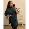 Košile prodloužená/šaty košilové s páskem dlouhý rukáv dámské nadrozměr (XL/2XL ONE SIZE) ITALSKÁ MÓDA IMPBB222713DS/DR