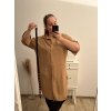 Košile prodloužená/šaty košilové s páskem dlouhý rukáv dámské nadrozměr (XL/2XL ONE SIZE) ITALSKÁ MÓDA IMPBB222713DS/DR