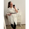 Košile prodloužená/šaty košilové s páskem dlouhý rukáv dámské nadrozměr (XL/2XL ONE SIZE) ITALSKÁ MÓDA IMPBB222713DS/DR