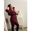 Košile prodloužená/šaty košilové s páskem dlouhý rukáv dámské nadrozměr (XL/2XL ONE SIZE) ITALSKÁ MÓDA IMPBB222713DS/DR