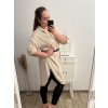 Košile prodloužená/šaty košilové s páskem dlouhý rukáv dámské nadrozměr (XL/2XL ONE SIZE) ITALSKÁ MÓDA IMPBB222713DS/DR