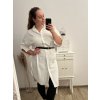 Košile prodloužená/šaty košilové s páskem dlouhý rukáv dámské nadrozměr (XL/2XL ONE SIZE) ITALSKÁ MÓDA IMPBB222713DS/DR