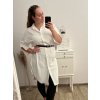 Košile prodloužená/šaty košilové s páskem dlouhý rukáv dámské nadrozměr (XL/2XL ONE SIZE) ITALSKÁ MÓDA IMPBB222713DS/DR
