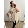 Košile prodloužená/šaty košilové s páskem dlouhý rukáv dámské nadrozměr (XL/2XL ONE SIZE) ITALSKÁ MÓDA IMPBB222713DS/DR