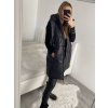 Vesta s kapucí bez rukávu dámská (S/M ONE SIZE) ITALSKÁ MÓDA IMPLI2220587/DR (Velikost S/M/L, Barva Černá)