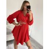 Šaty košilové dlouhý rukáv dámské (S/M ONE SIZE) ITALSKÁ MÓDA IMWGS223922/DR