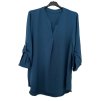 Tunika košilová dlouhý rukáv dámská nadrozměr (XL/2XL ONE SIZE) ITALSKÁ MÓDA IMD221065/DU