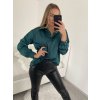 Košile saténová dlouhý rukáv dámské (S/M/L ONE SIZE) ITALSKá MóDA IM322560/DR (Velikost M/L, Barva červená)