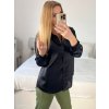 Košile saténová dlouhý rukáv dámské (S/M/L ONE SIZE) ITALSKá MóDA IM322560/DR (Velikost M/L, Barva červená)