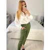 Košile saténová dlouhý rukáv dámské (S/M/L ONE SIZE) ITALSKá MóDA IM322560/DR (Velikost M/L, Barva červená)