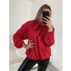 Halenka saténová dlouhý rukáv dámská (S/M/L ONE SIZE) ITALSKá MóDA IM322561/DR (Velikost M/L, Barva červená)