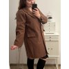 Kabát flaušový s páskem dlouhý rukáv dámský nadrozměr (XL/2XL/3XL ONE SIZE) ITALSKÁ MÓDA IMWQ22004/DR (Velikost 2XL/3XL, Barva Černá)