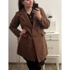 Kabát flaušový s páskem dlouhý rukáv dámský nadrozměr (XL/2XL/3XL ONE SIZE) ITALSKÁ MÓDA IMWQ22004/DR (Velikost 2XL/3XL, Barva Černá)