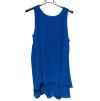 Šaty šifonové bez rukávů dámské (S/M/L ONE SIZE) ITALSKÁ MÓDA IMD22494/DR (Velikost M/L, Barva tmavě tyrkysová)