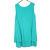 Šaty šifonové bez rukávů dámské (S/M/L ONE SIZE) ITALSKÁ MÓDA IMD22494/DR (Velikost M/L, Barva tmavě tyrkysová)