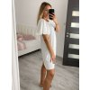 Šaty letní krátký rukáv dámské (S/L ONE SIZE) ITALSKÁ MÓDA IMWOP22OP028/DR (Velikost M/L, Barva béžová)