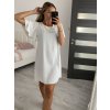Šaty letní krátký rukáv dámské (S/L ONE SIZE) ITALSKÁ MÓDA IMWOP22OP028/DR (Velikost M/L, Barva béžová)