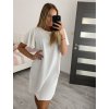 Šaty letní krátký rukáv dámské (S/L ONE SIZE) ITALSKÁ MÓDA IMWOP22OP028/DR (Velikost M/L, Barva béžová)