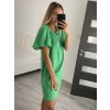 Šaty letní krátký rukáv dámské (S/L ONE SIZE) ITALSKÁ MÓDA IMWOP22OP028/DR (Velikost M/L, Barva béžová)