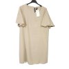 Šaty letní krátký rukáv dámské (S/L ONE SIZE) ITALSKÁ MÓDA IMWOP22OP028/DR (Velikost M/L, Barva béžová)