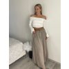 Sukně dlouhá dámská LEILA (S/M/L ONE SIZE) ITALSKÁ MÓDA IM722063/DUR (Velikost S/M/L, Barva béžová)