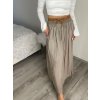 Sukně dlouhá dámská LEILA (S/M/L ONE SIZE) ITALSKÁ MÓDA IM722063/DUR (Velikost S/M/L, Barva béžová)