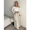 Sukně dlouhá dámská LEILA (S/M/L ONE SIZE) ITALSKÁ MÓDA IM722063/DUR (Velikost S/M/L, Barva béžová)