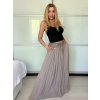 Sukně dlouhá dámská LEILA (S/M/L ONE SIZE) ITALSKÁ MÓDA IM722063/DUR (Velikost S/M/L, Barva béžová)