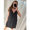 Šaty letní na ramínka satén dámské (S/M ONE SIZE) ITALSKÁ MÓDA IMPHD225893/DR