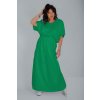 Šaty letní dlouhé krátký rukáv dámské (XL/2XL/3XL ONE SIZE) TURECKÁ MÓDA IMLI227964/DR (Velikost 2XL/3XL, Barva růžová)